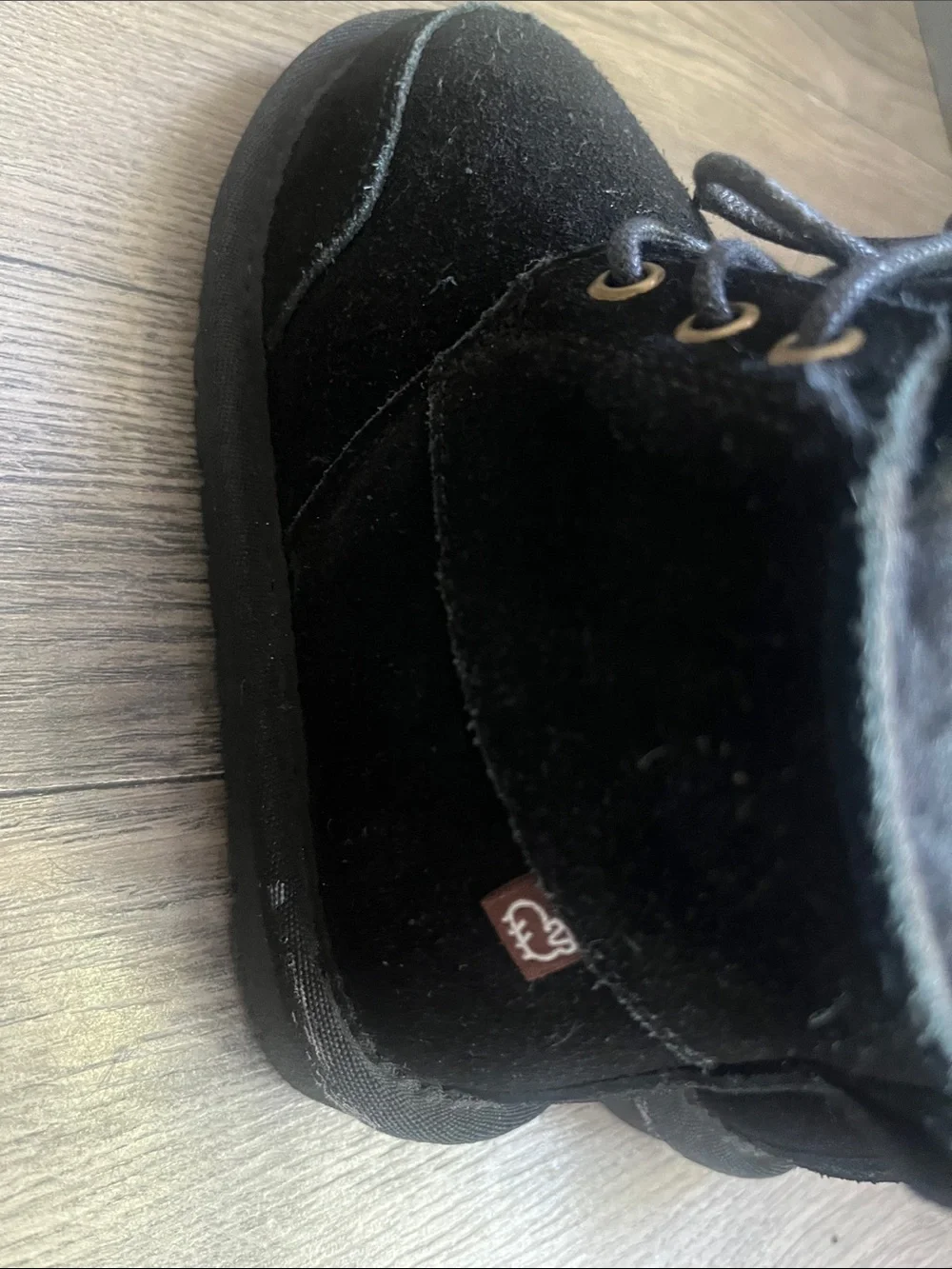 Lamo Kids Black Suede Lace-Up Rain & Snow Boots